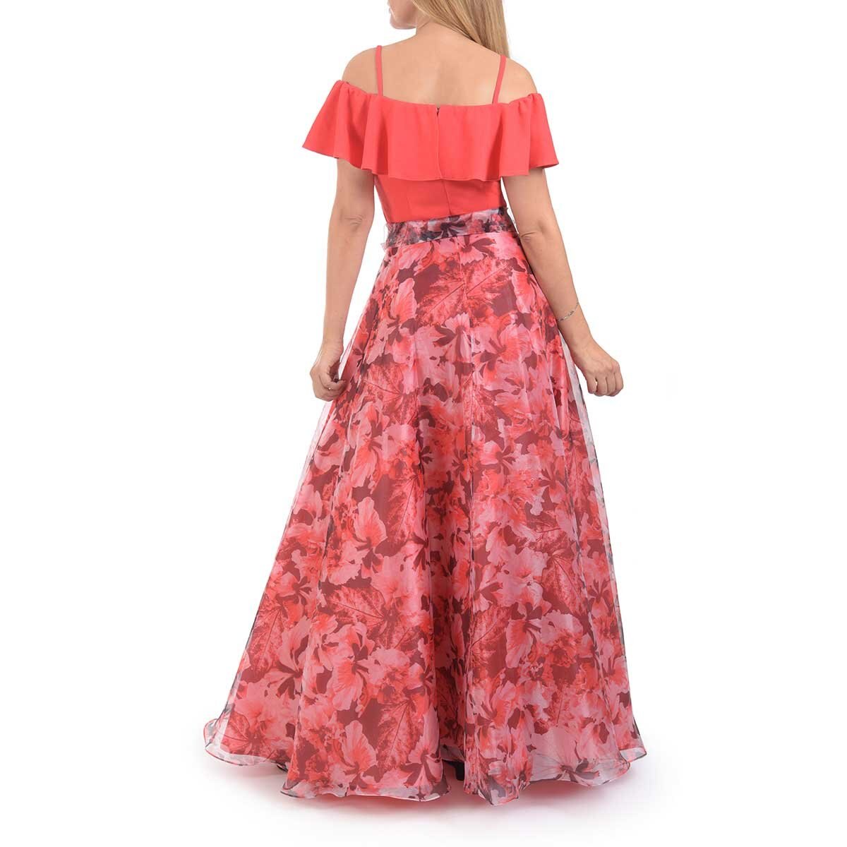 Vestido Largo Falda Shiffon Nikki Italy