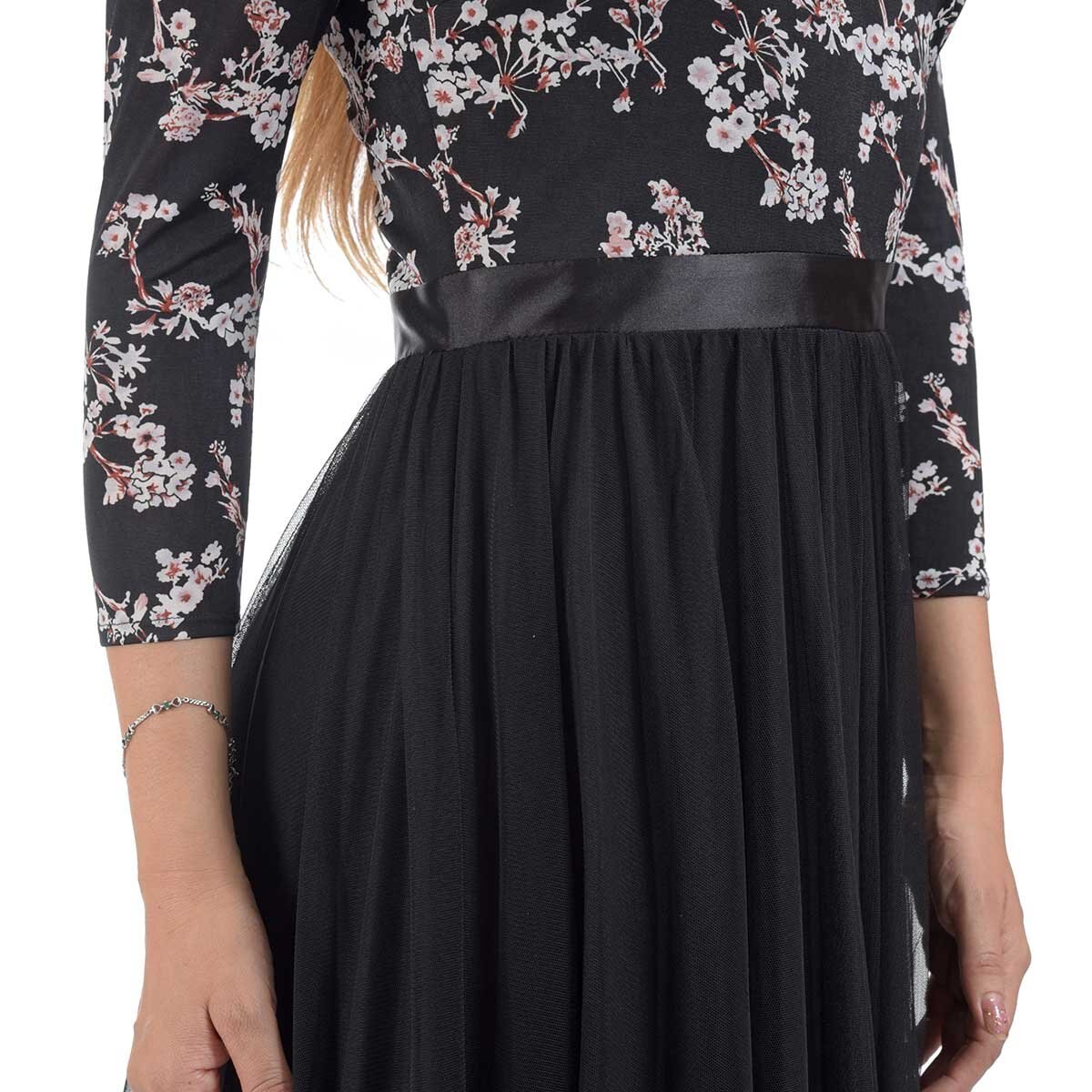 Vestido Largo Falda de Tul Nikki Italy