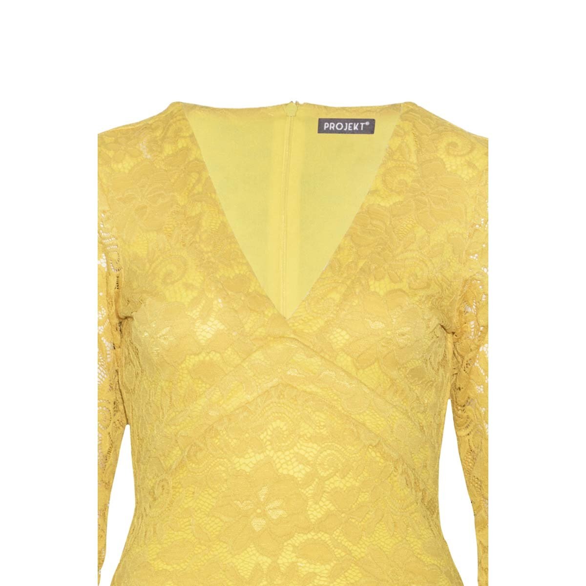 Vestido Manga Larga Cuello V Projekt para Dama