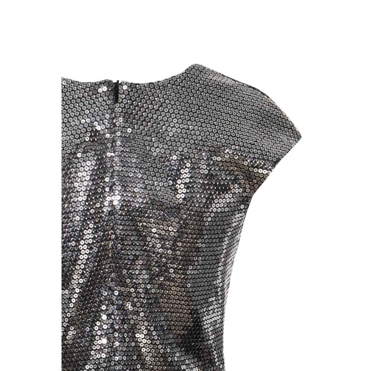 Vestido Manga Corta con Lentejuela Projekt para Dama