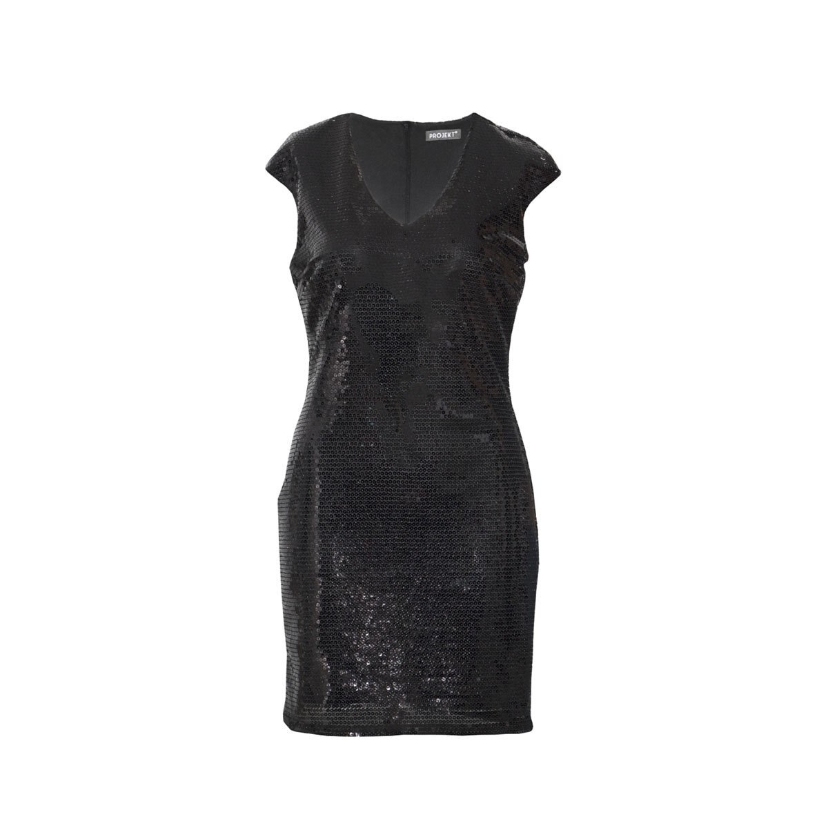 Vestido Manga Corta con Lentejuela Projekt para Dama