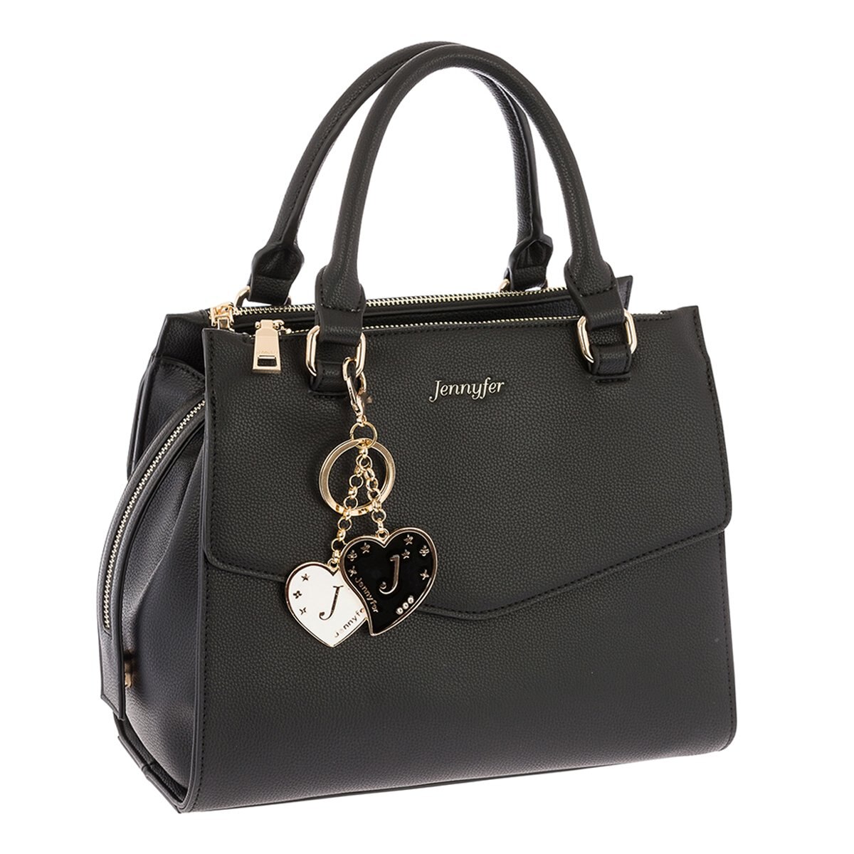 Bolso Negro con Llavero Jennyfer