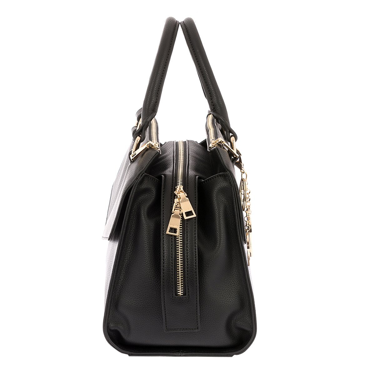 Bolso Negro con Llavero Jennyfer