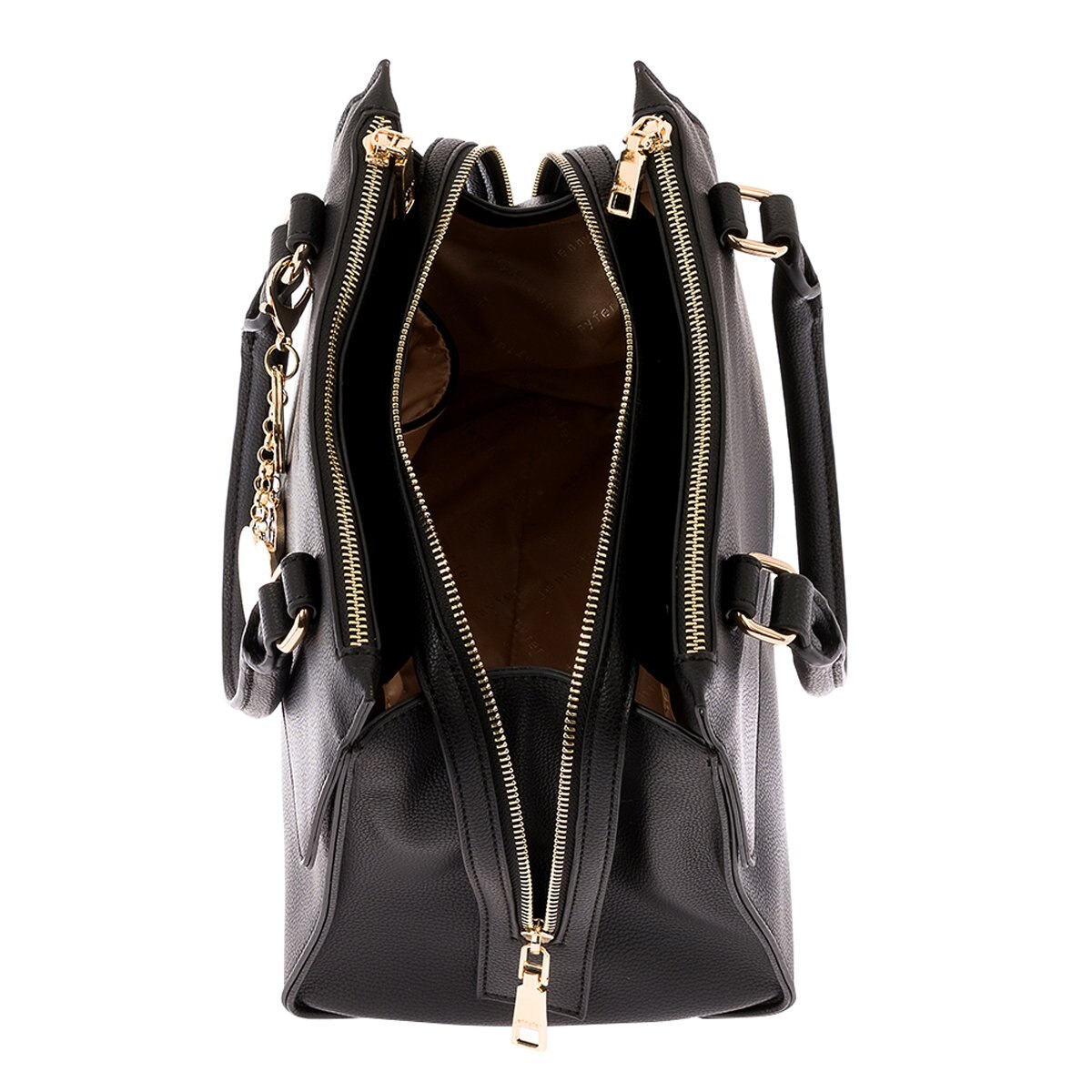 Bolso Negro con Llavero Jennyfer