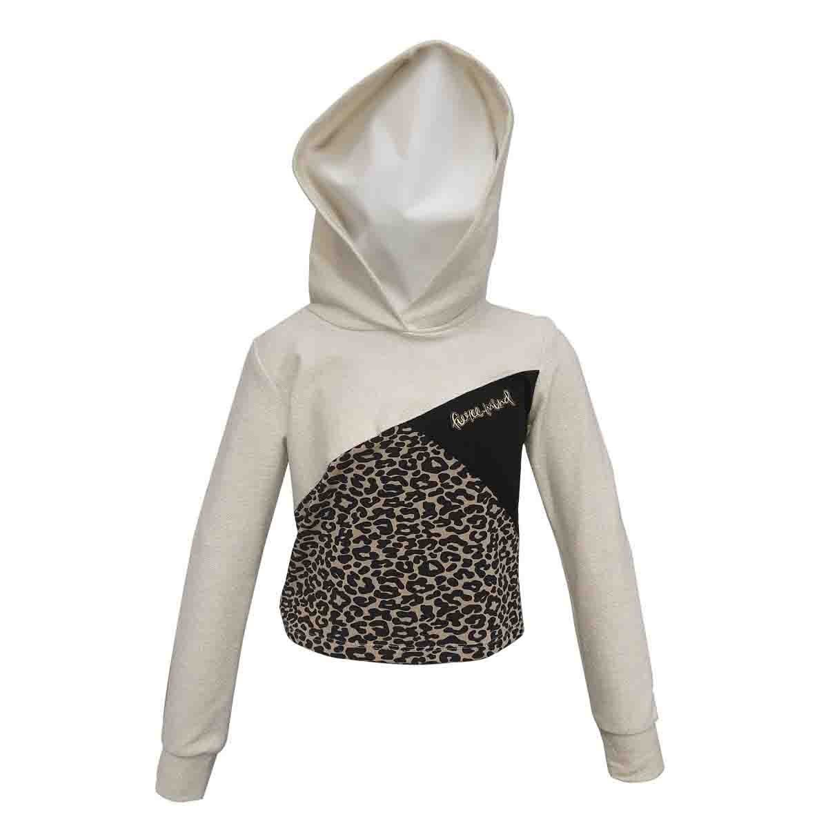 Sudadera con Capucha Color Café Combinado Milk & Soda