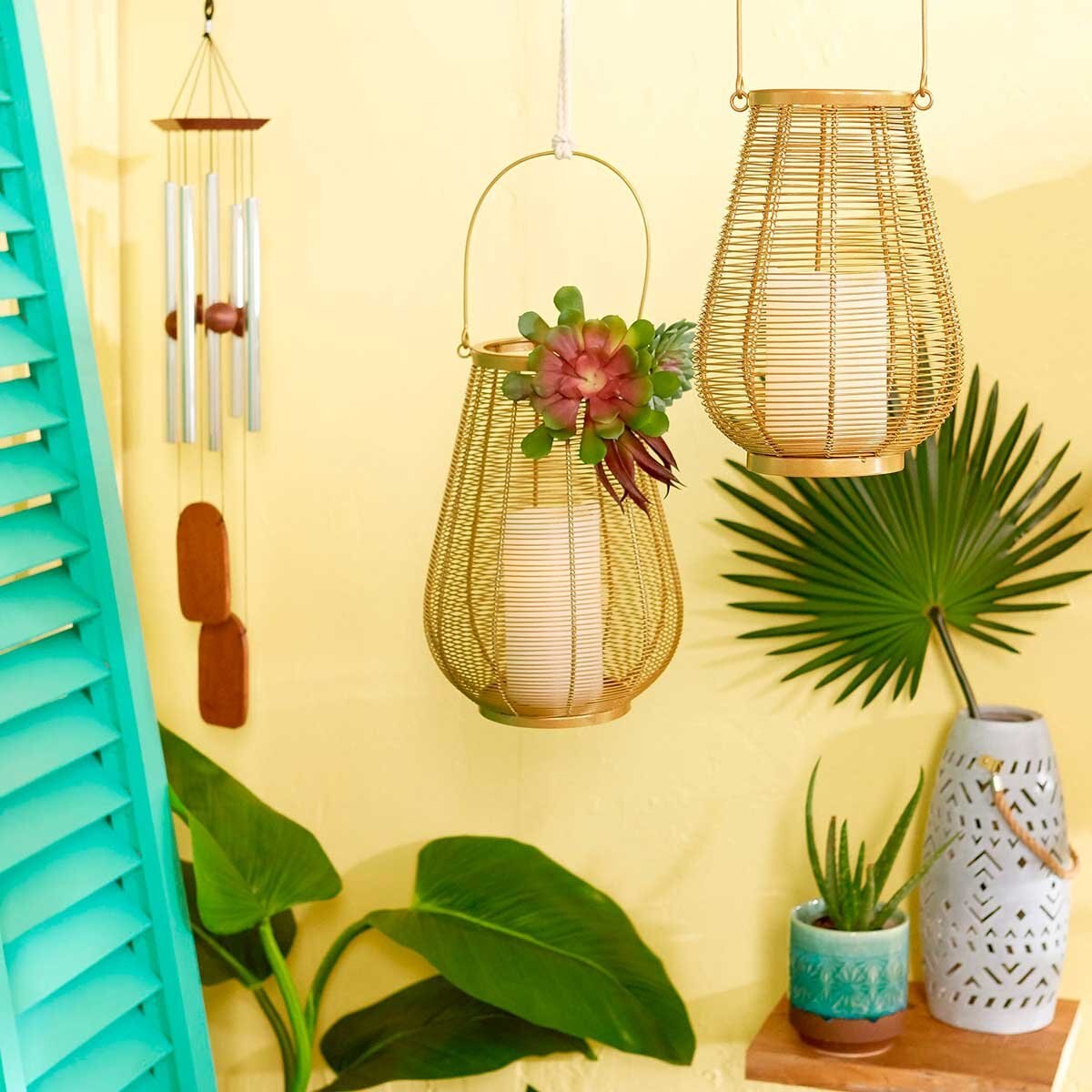 Linterna Grande Clyde Golden Wire Pier 1 Imports