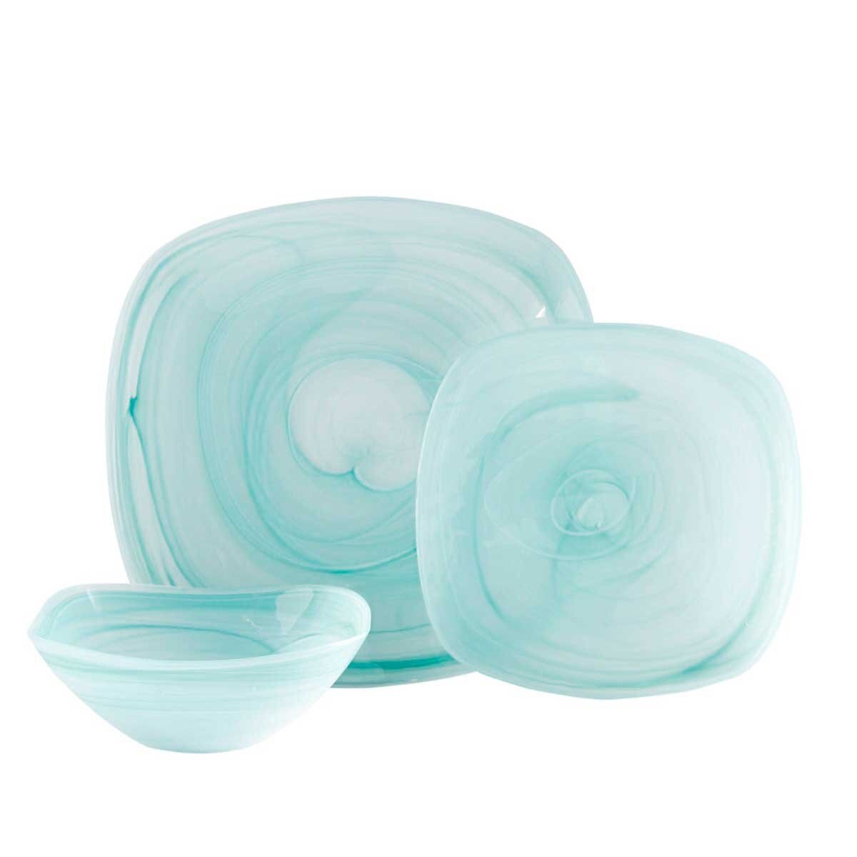 Plato para Ensalada Alabaster Aqua Square Pier 1 Imports