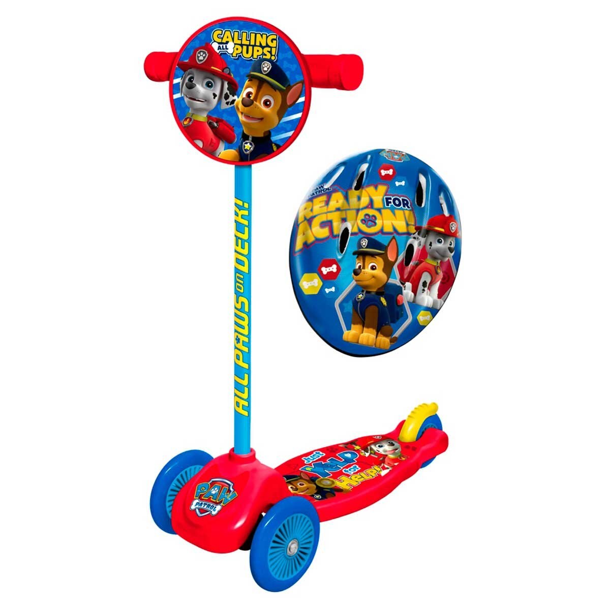 Micro Scooter Paw Patrol con Casco Flying Wheel