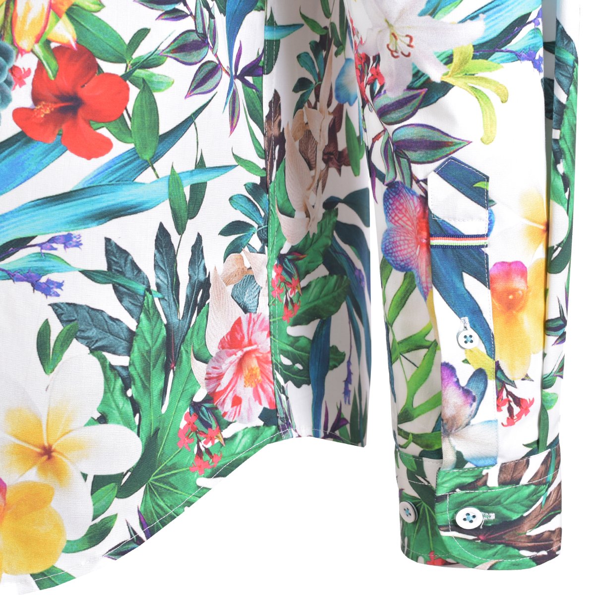 Camisa Manga Larga con Estampado de Flores Dario Beltran