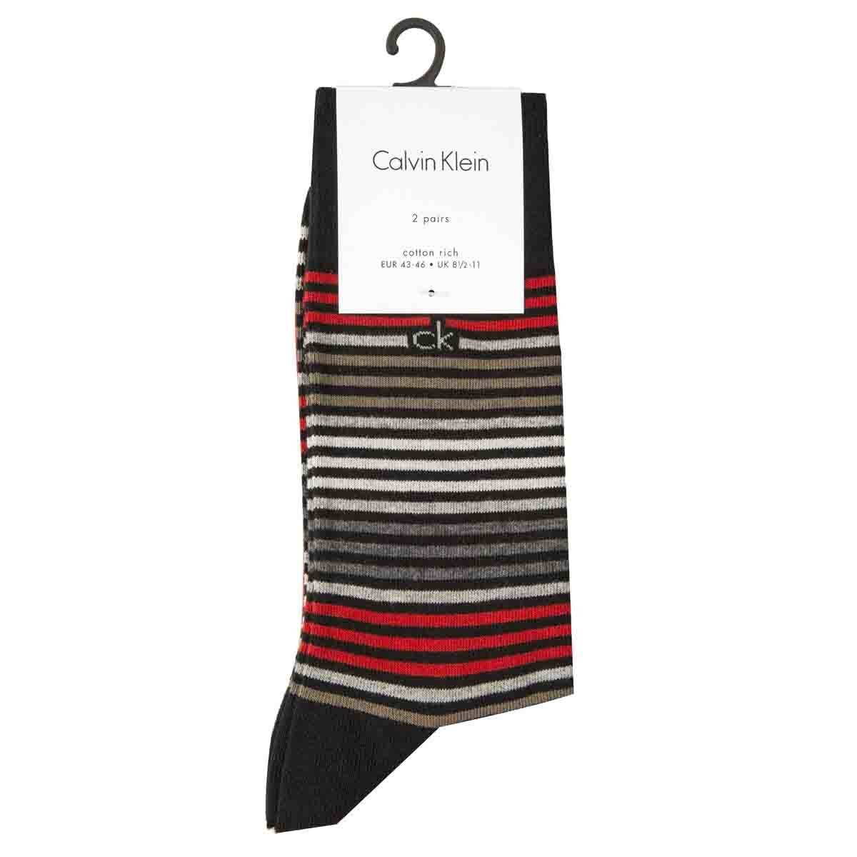 Pack2 de Calcetines Negros Calvin Klein para Caballero