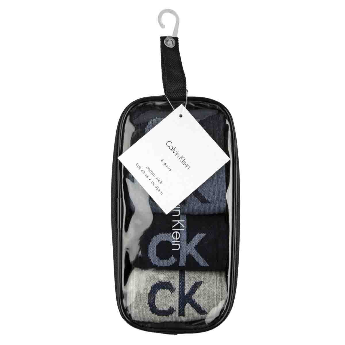 Bolsa Deportiva con 4 Pares de Calcetines Varios Colores Calvin Klein para Caballero