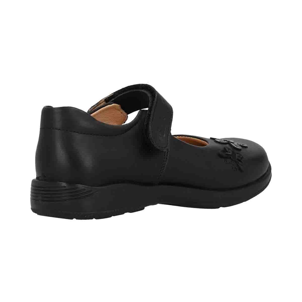 Zapato Escolar con Velcro y Flores Elefante para Niña