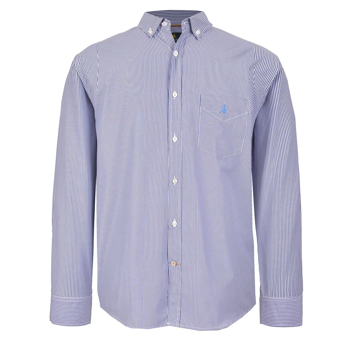 Camisa Manga Larga a Rayas Color Azul Polo Club
