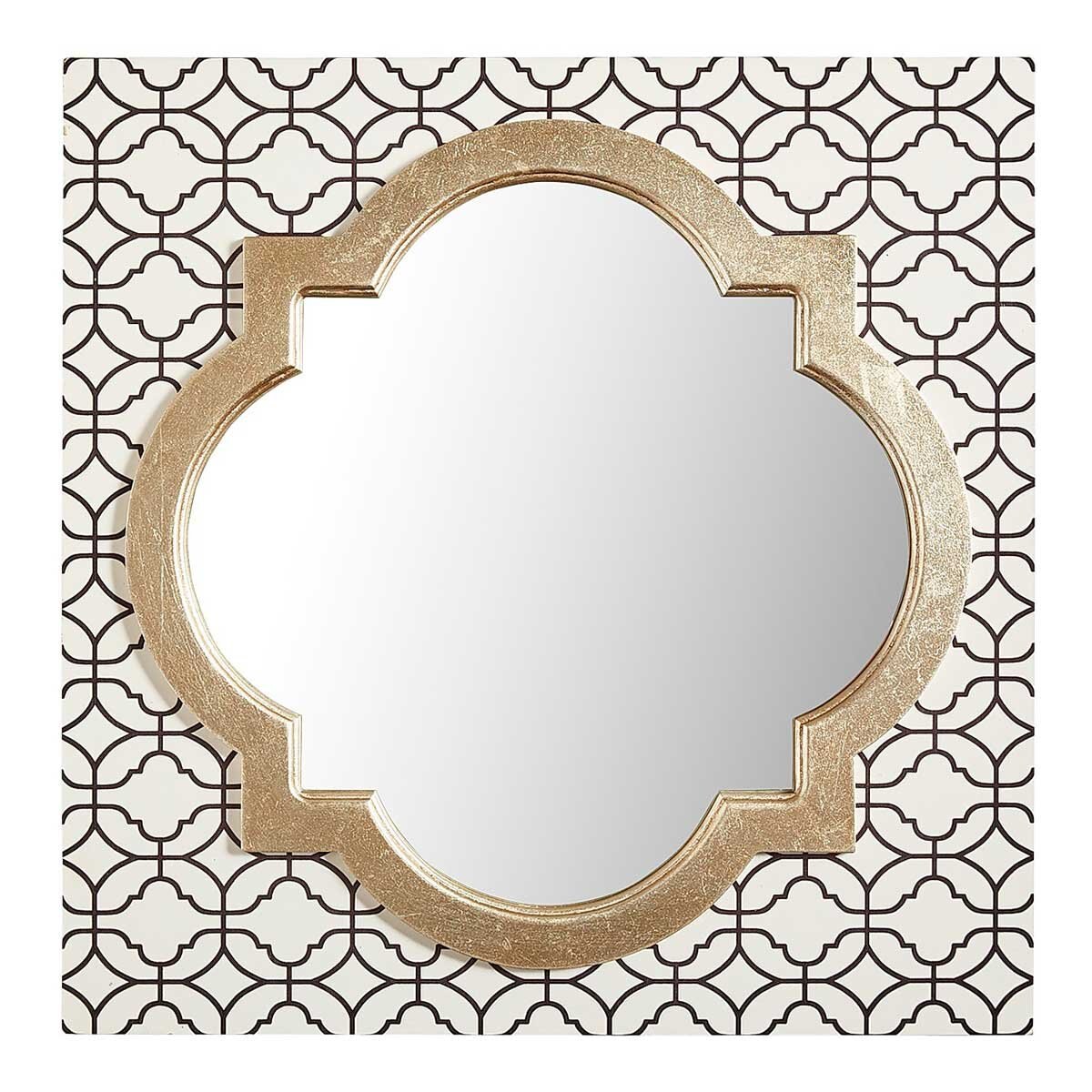 Espejo Cuadrado Brielle Quatrefoil Black Pier 1 Imports