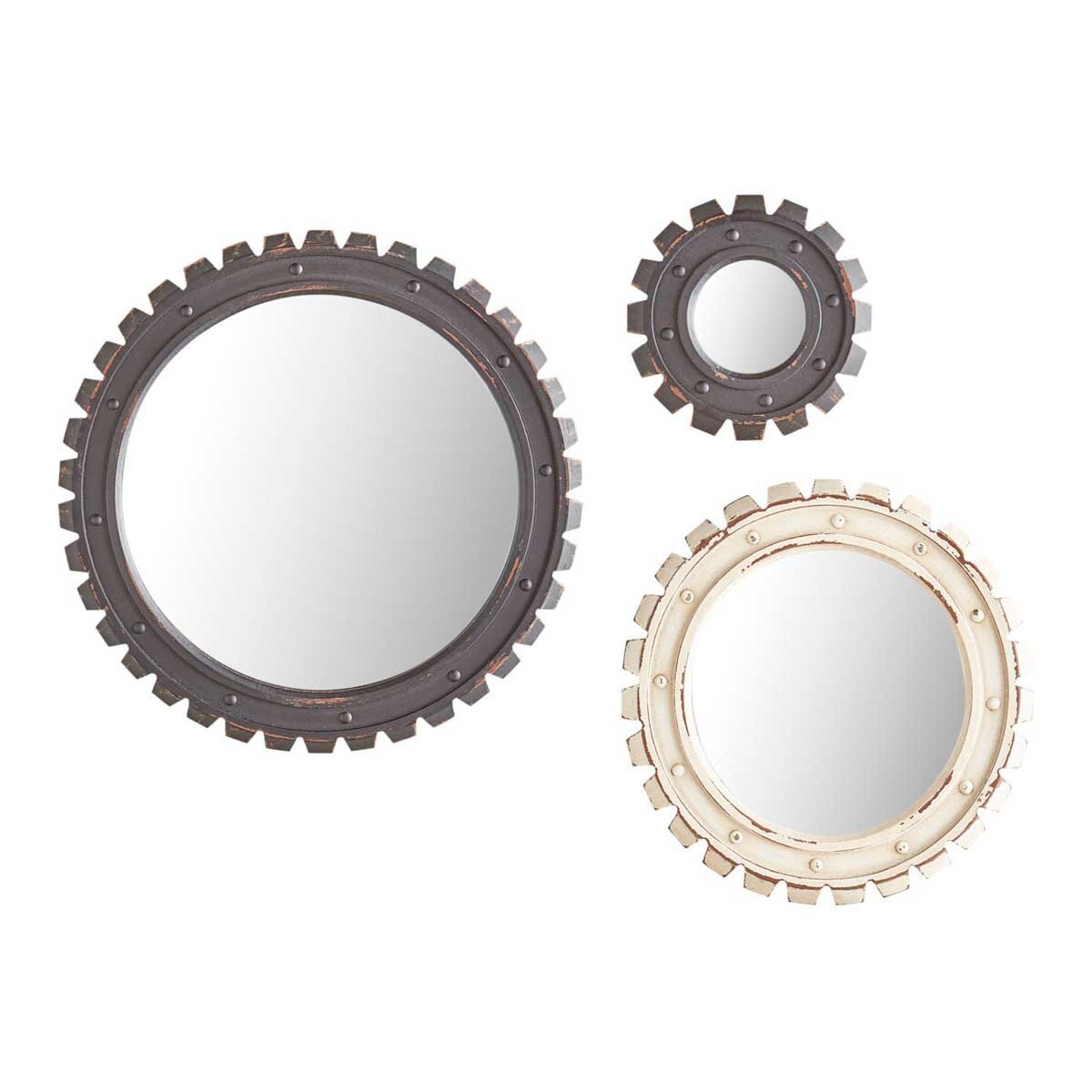 Set de 3 Espejos Mini Gear Black & White Pier 1 Imports
