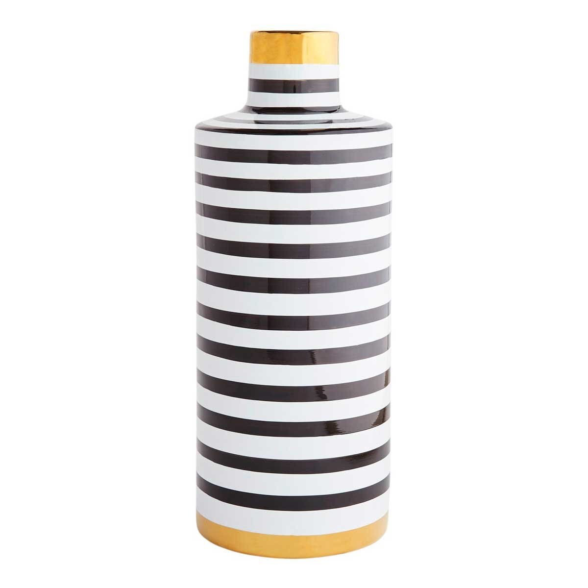 Vasija Alta Black Striped Pier 1 Imports
