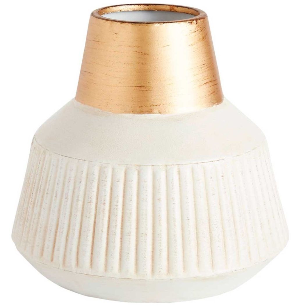 Vasija Modern White & Gold Pier 1 Imports