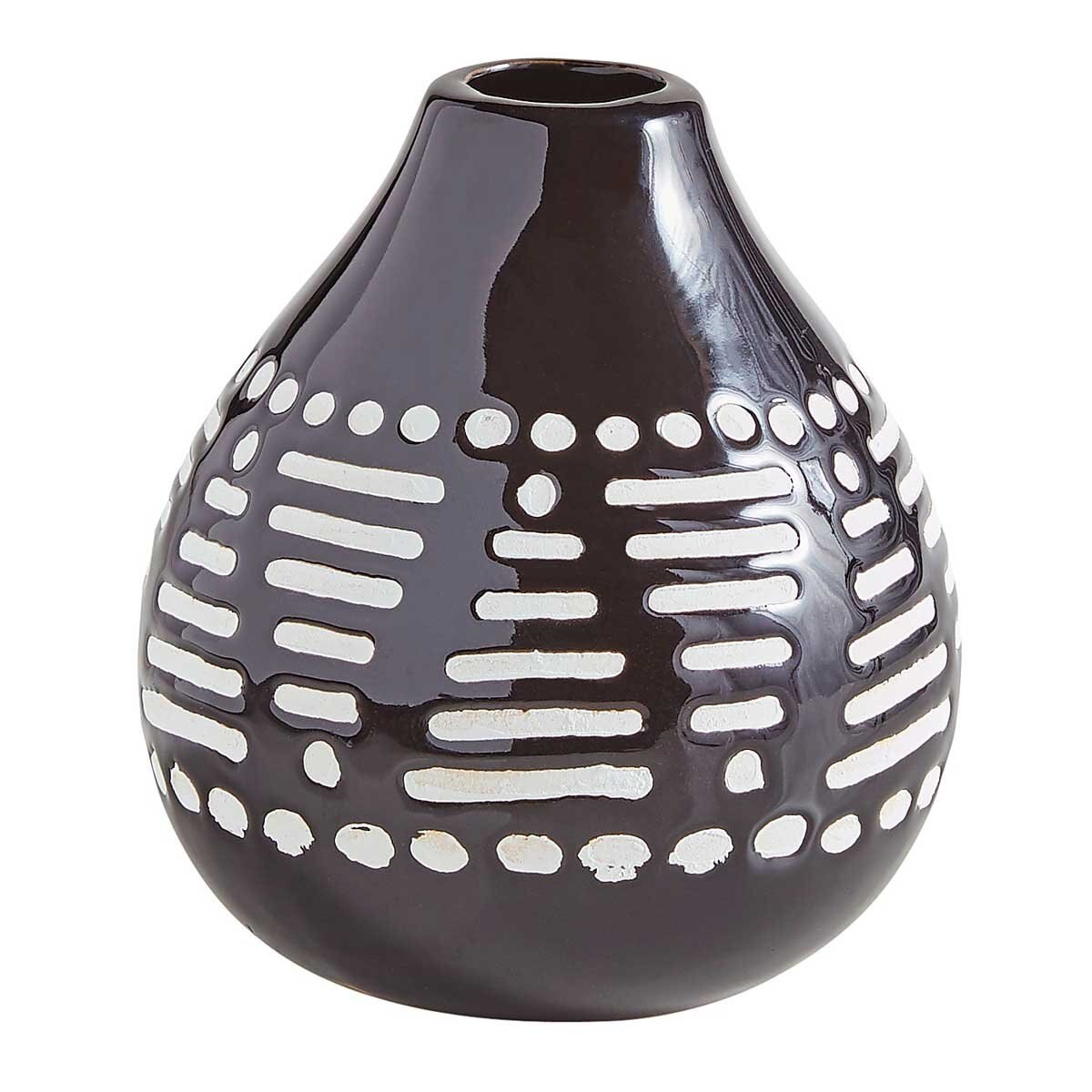 Vasija Black White Bud Pier 1 Imports