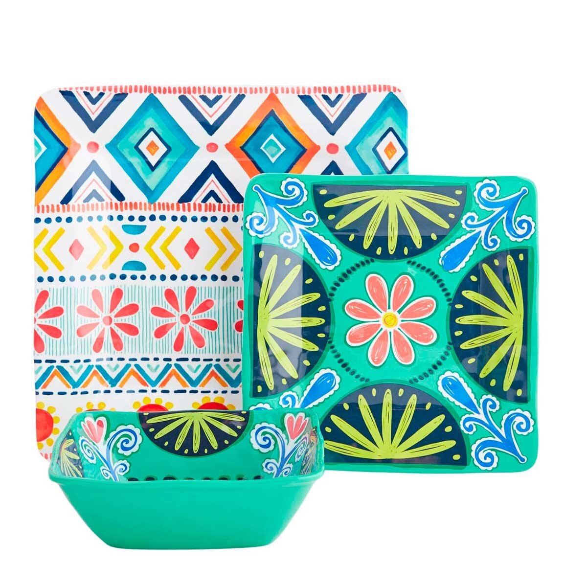 Plato para Ensalada Carnaval Square Melamine Pier 1 Imports