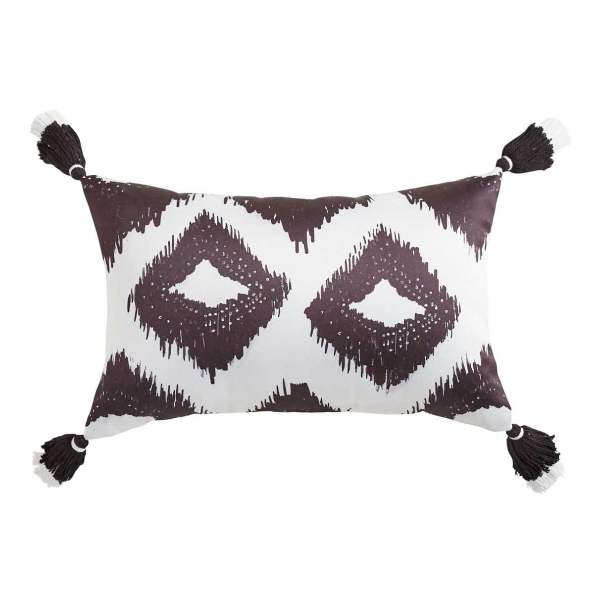 Cojín Lumbar Abstract Diamond Black & White Lumbar Pier 1 Imports