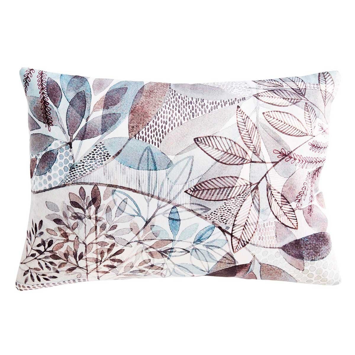 Cojín Lumbar Black & Gray Leaves Pier 1 Imports