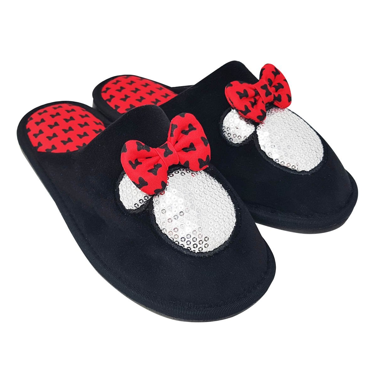 Pantufla con Moño y Lentejuela de Minnie Arra
