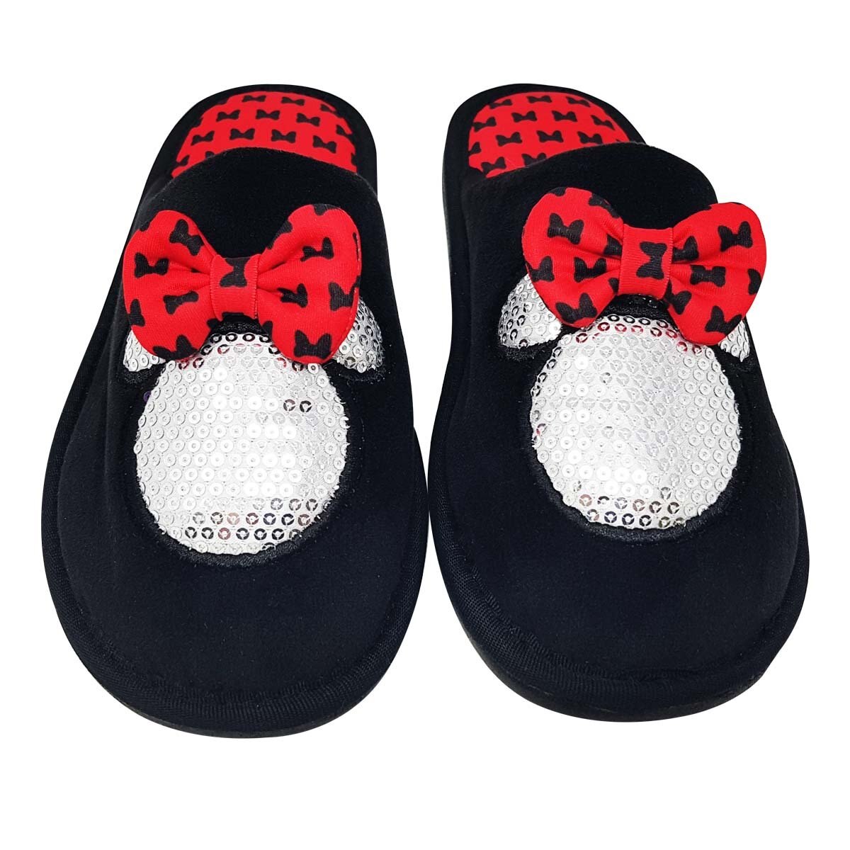 Pantufla con Moño y Lentejuela de Minnie Arra