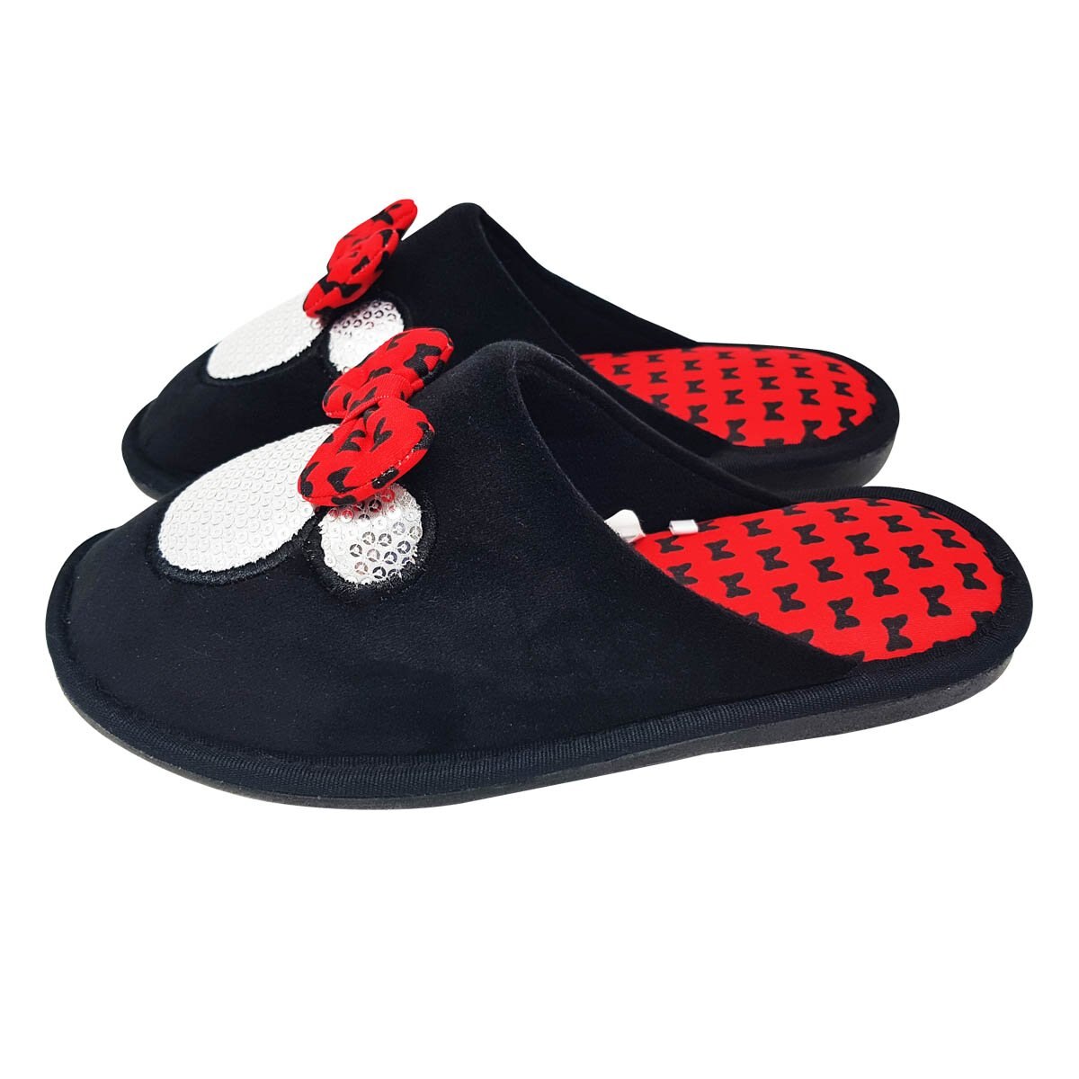 Pantufla con Moño y Lentejuela de Minnie Arra