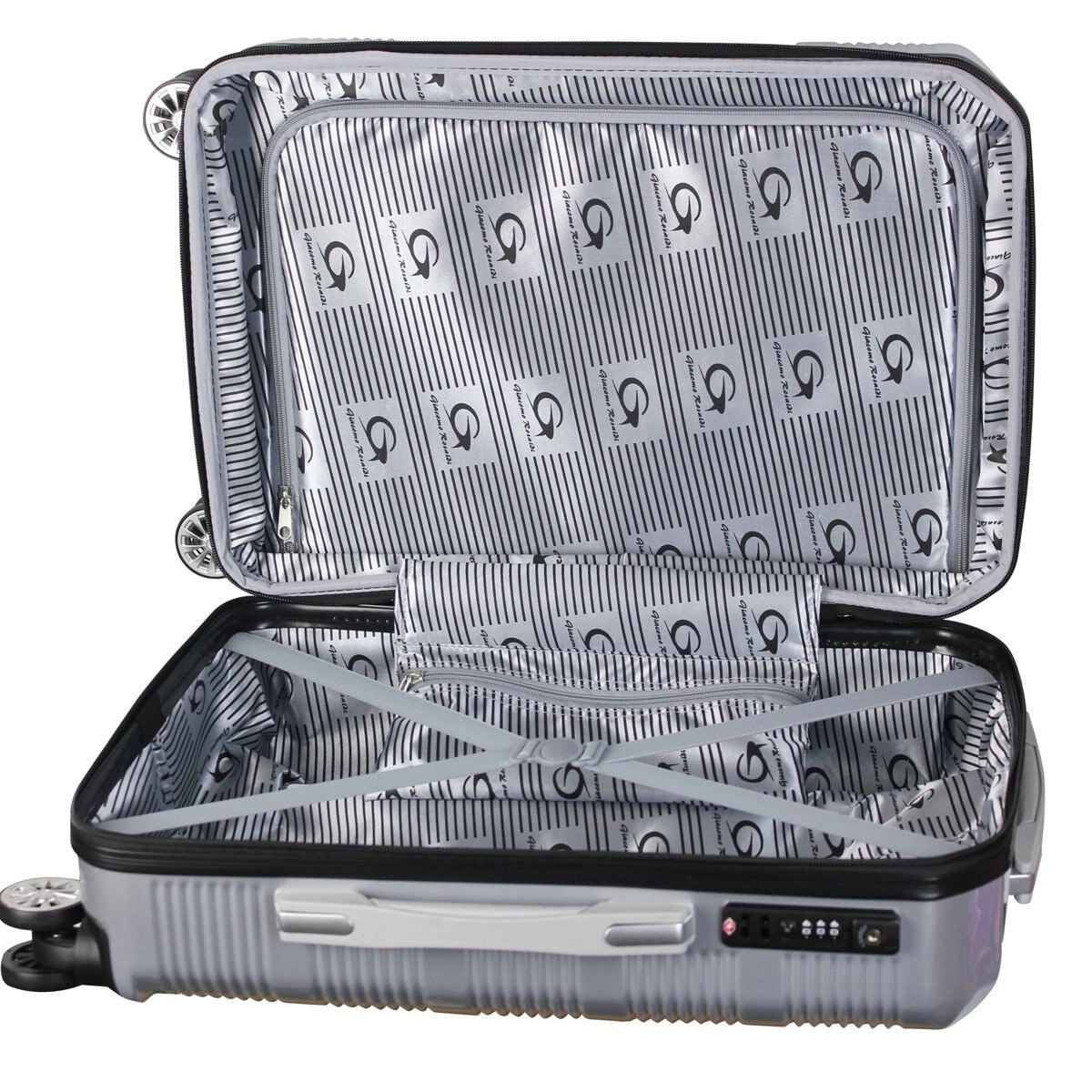 Maleta Luxor 20" Plata Giacomo Rosaldi