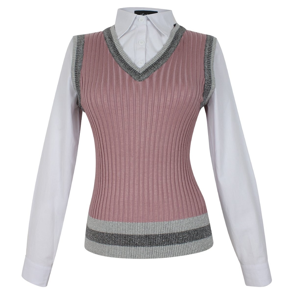 Suéter Simulación Blusa Manga Larga Just By Basel
