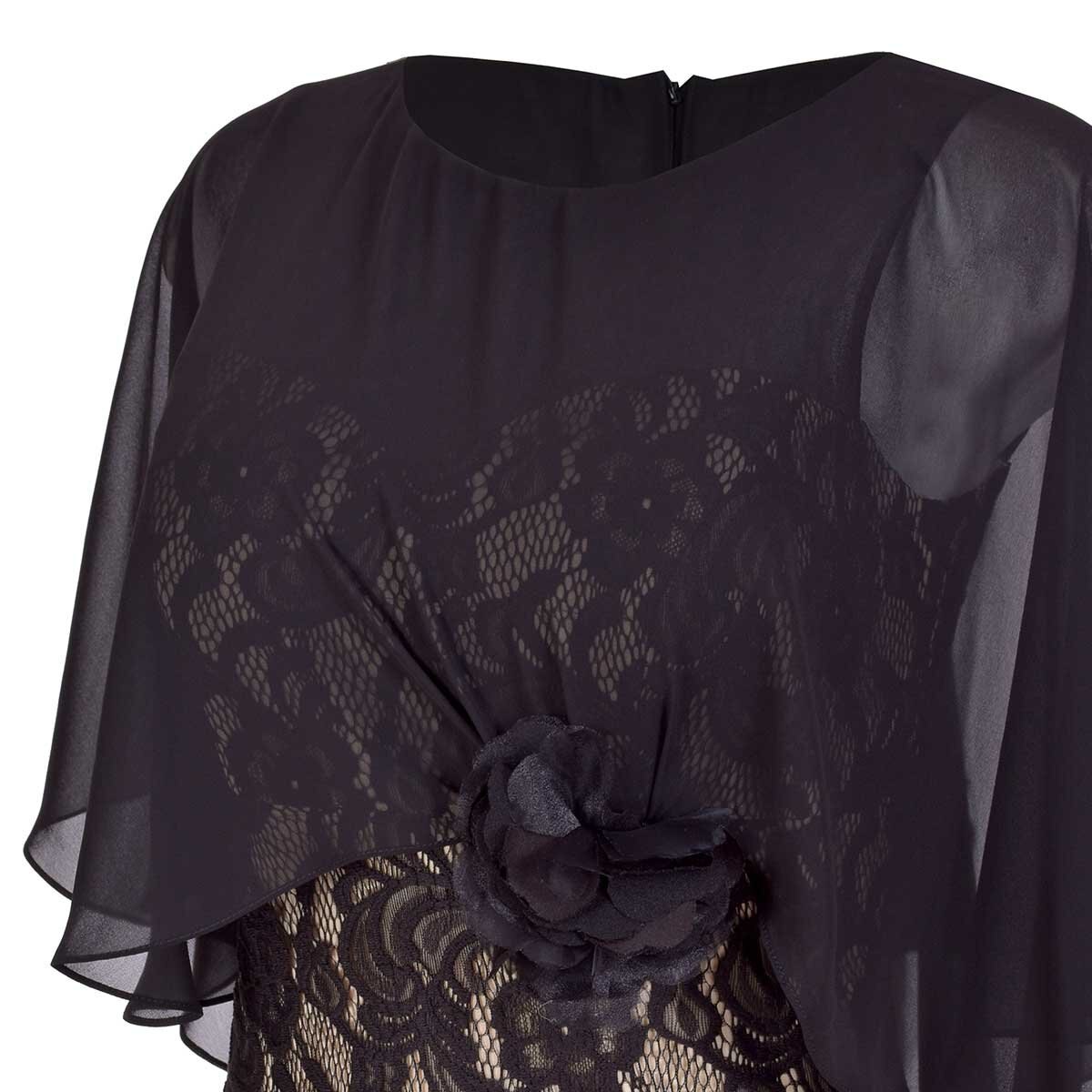 Vestido Largo Encaje con Capa Nikki Italy para Dama