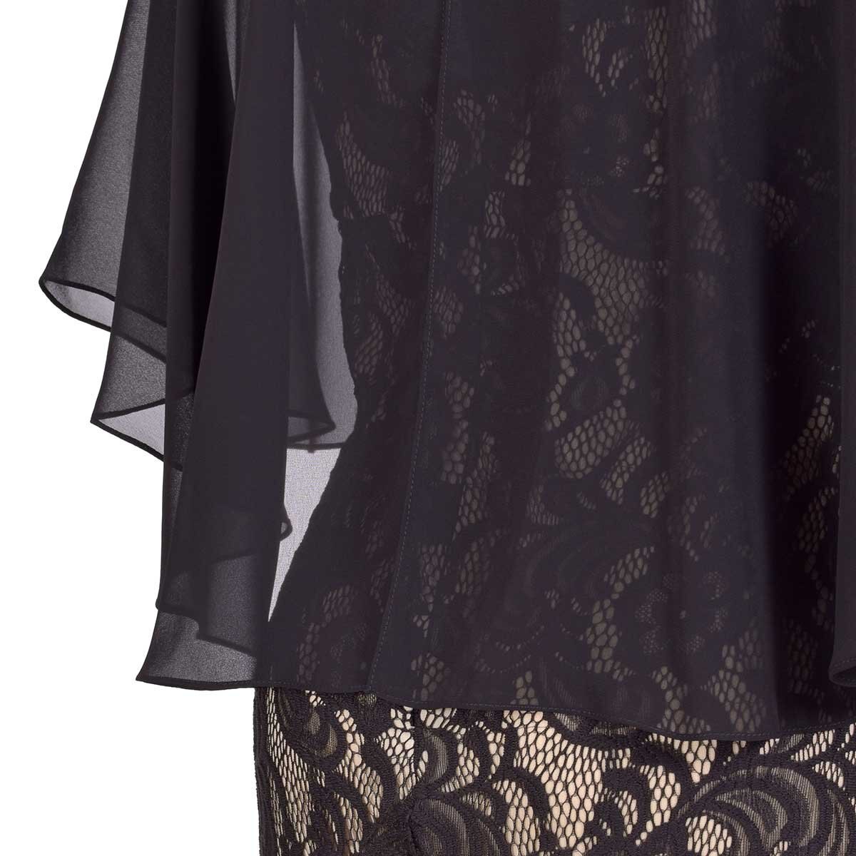 Vestido Largo Encaje con Capa Nikki Italy para Dama