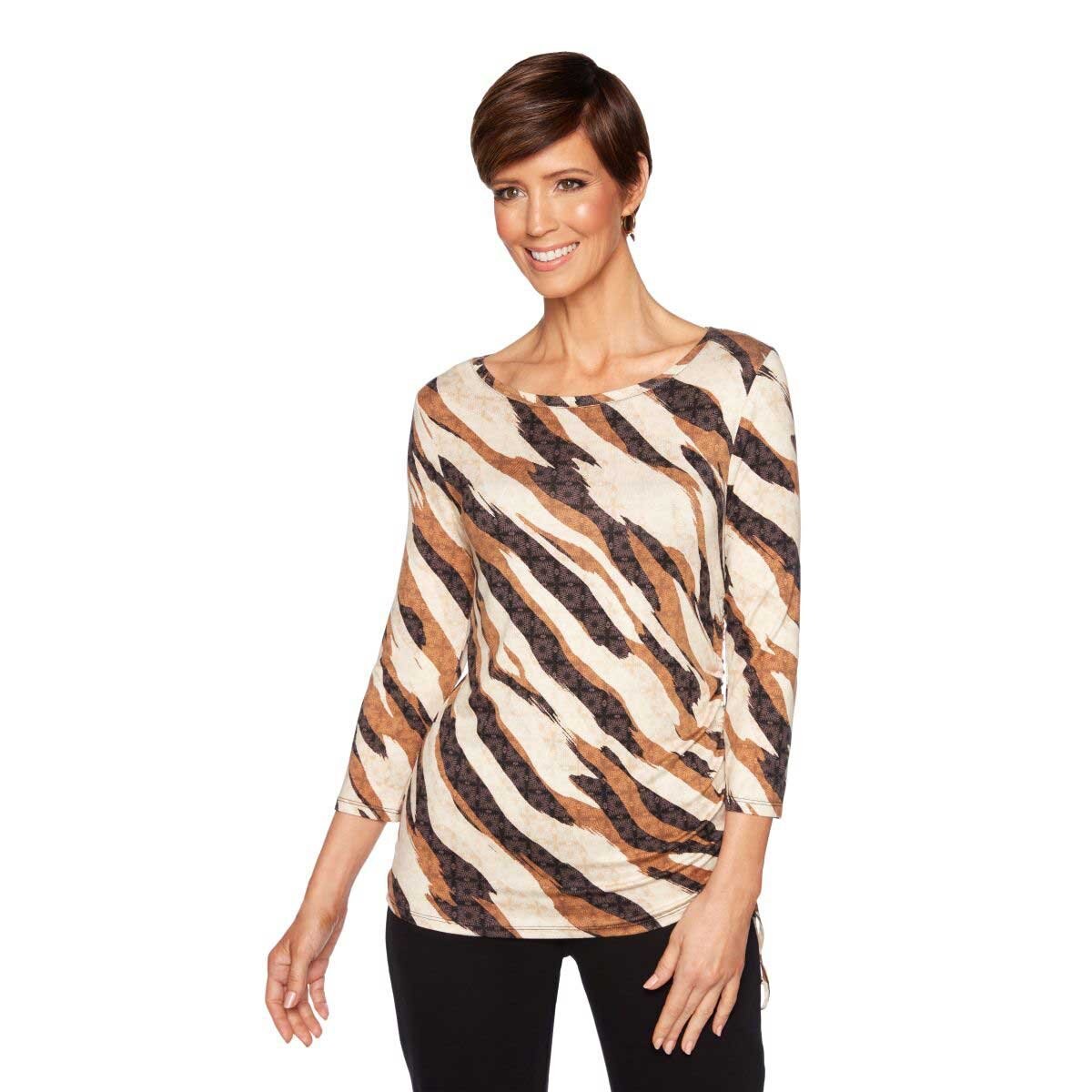 Blusa para Dama de Punto con Estampado Ruby Rd