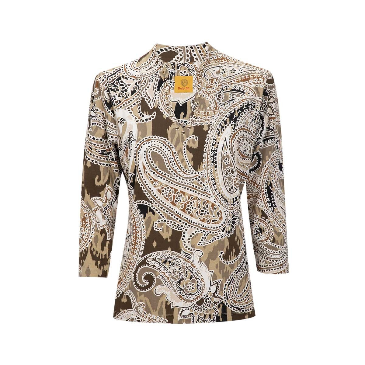 Blusa para Dama Estampada con Manga 3/4 Ruby Rd