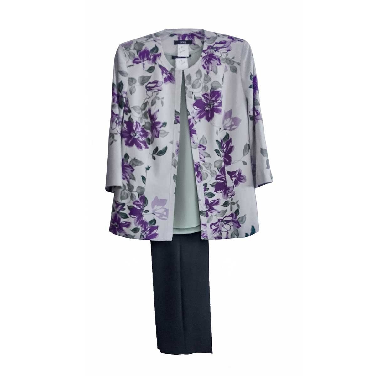 Conjunto 3 Piezas Saco Pantalón Y Top Diva