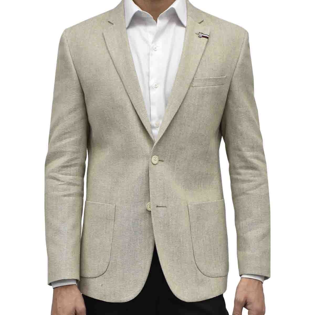 Saco Slim Color Beige Tommy Hilfiger
