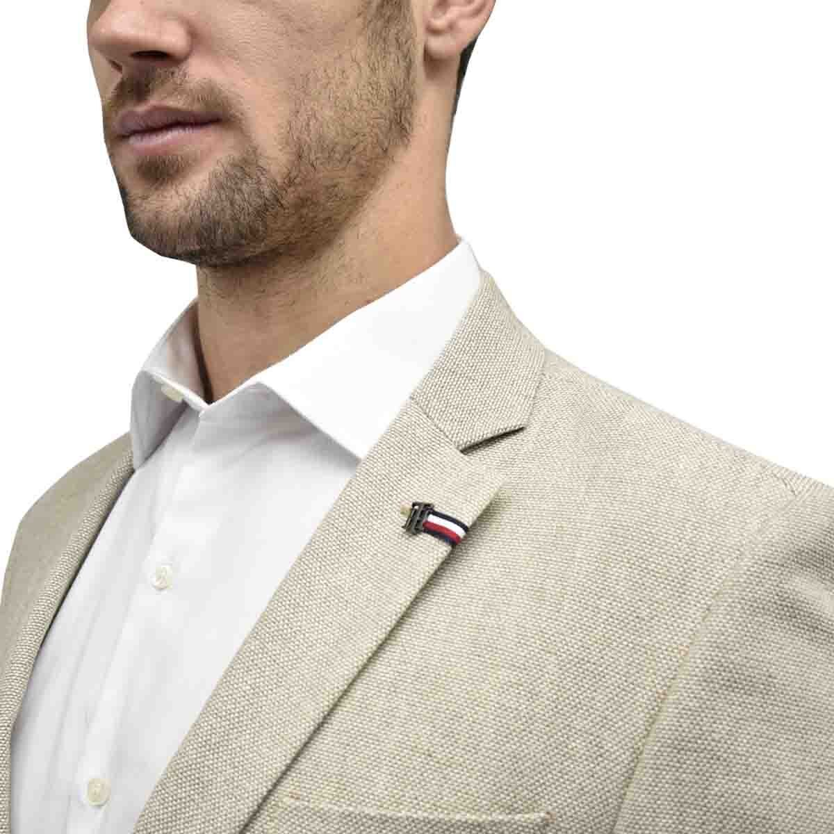 Saco Slim Color Beige Tommy Hilfiger