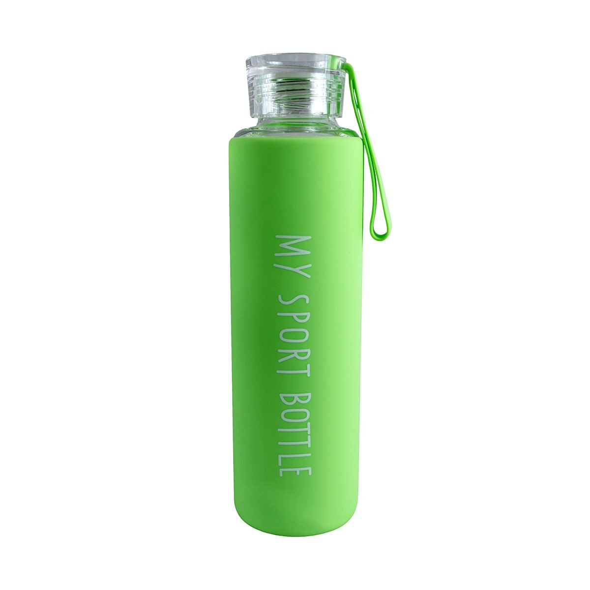 Home Nature Termo Sport Vidrio Silicón Verde 600 Ml