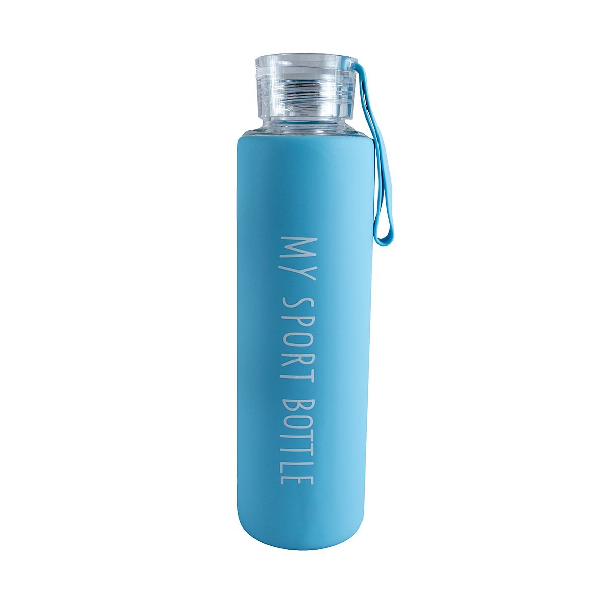 Home Nature Termo Sport Vidrio Silicón Azul 600 Ml