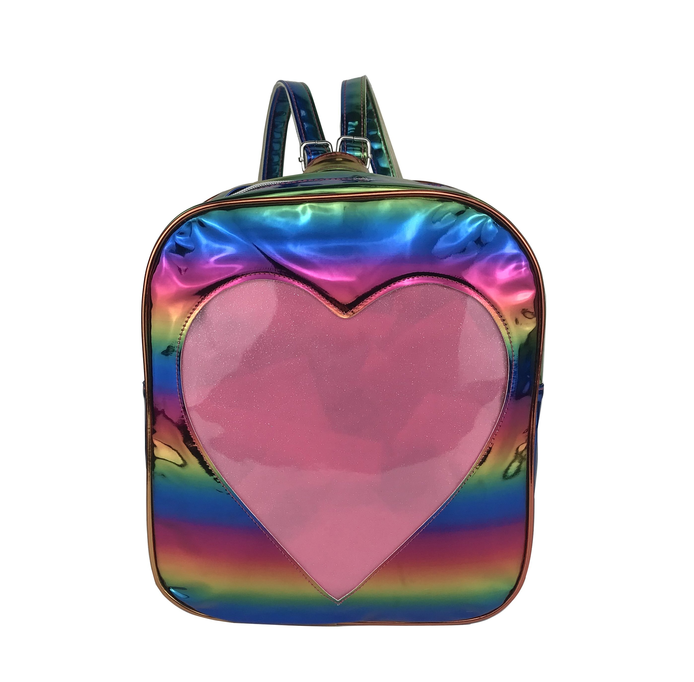 Mochila Estampado de Corazón Arcoiris Nuovo