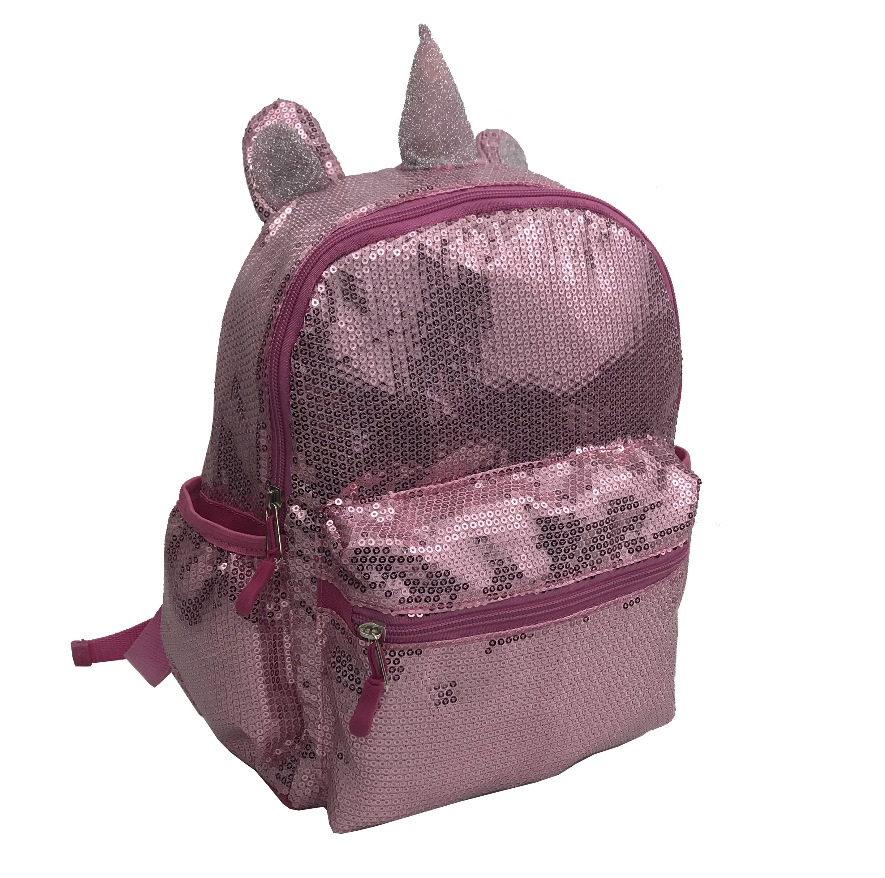 Mochila Unicornio Rosa Metálico Nuovo