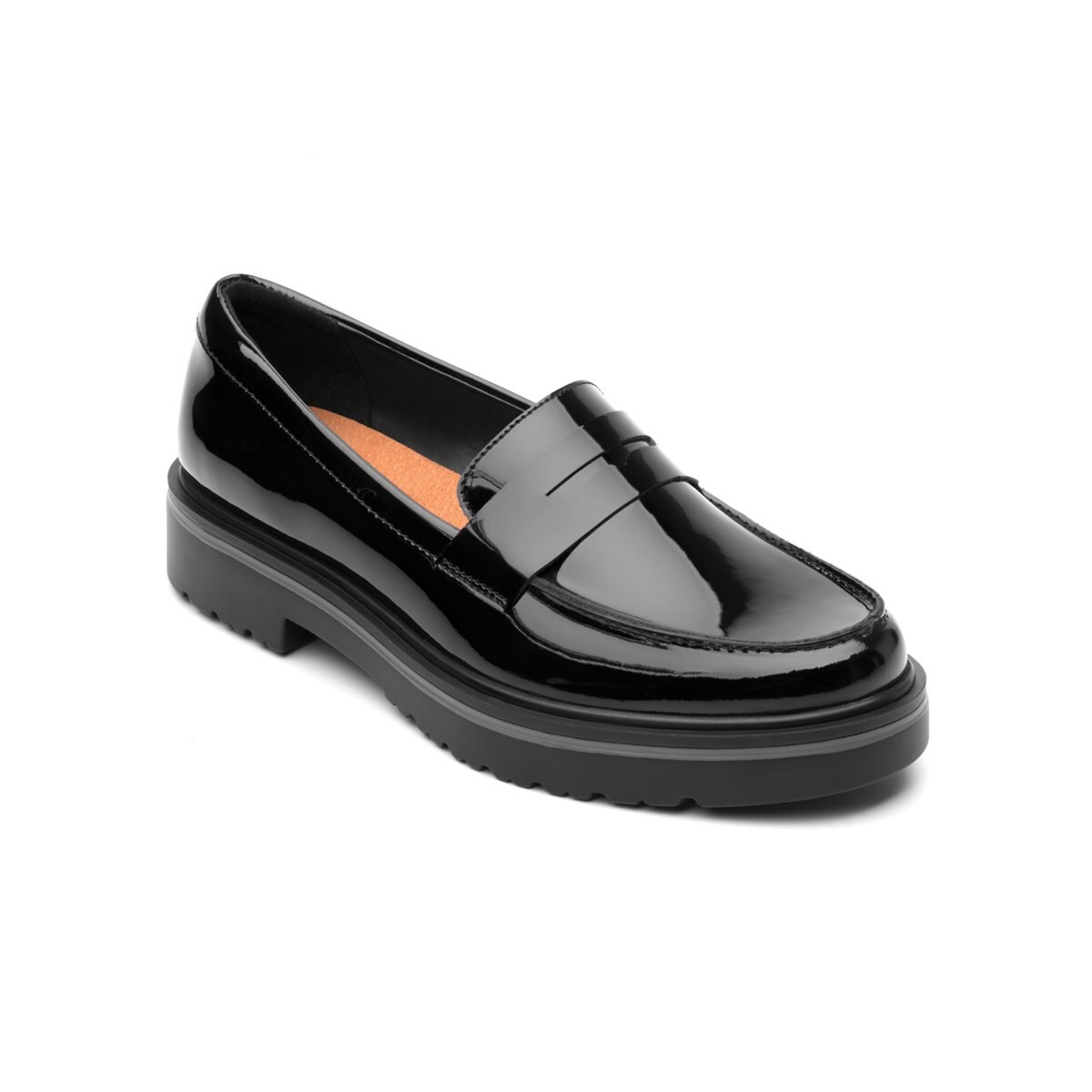 Mocasín Charol Color Negro Flexi