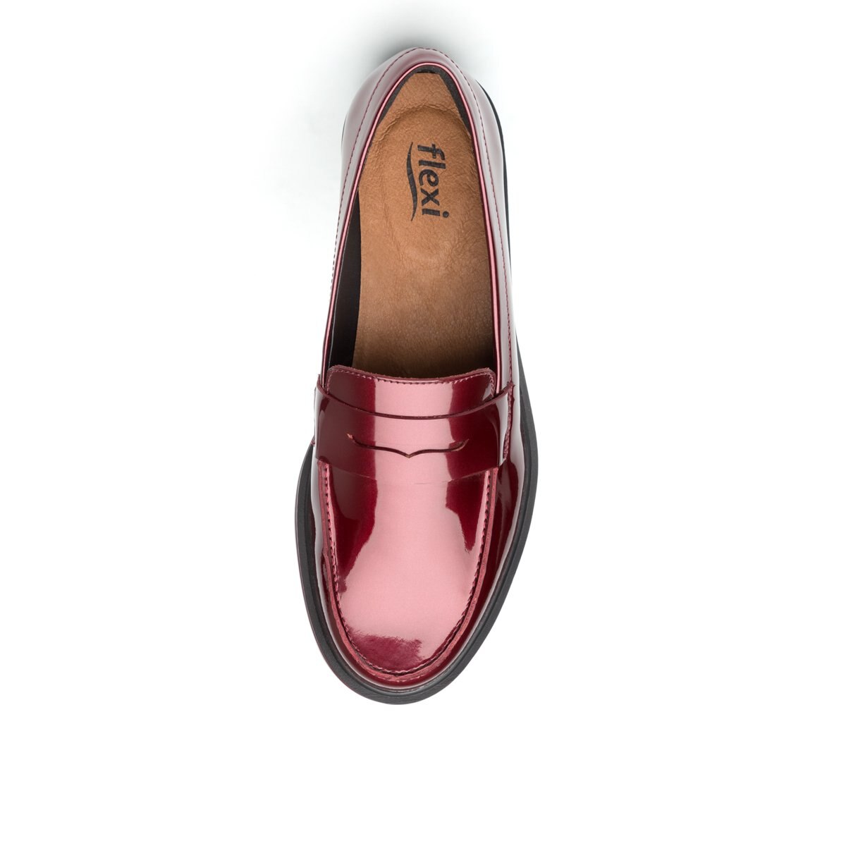 Mocasín Charol Color Vino Flexi