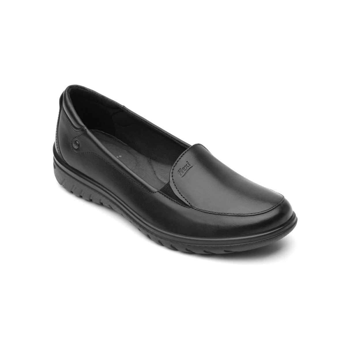 Mocasín Escolar Color Negro Flexi