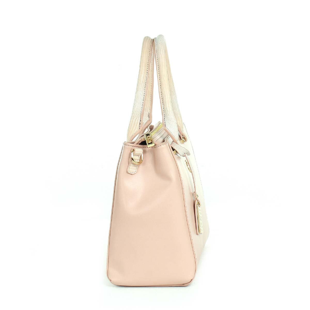 Bolso Satchel con Placa Rosa Cloe