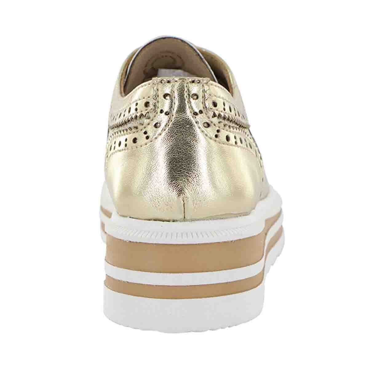 Zapato de Plataforma Color Oro Bostoniano Bambino