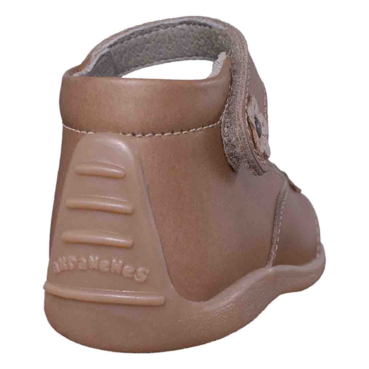 Zapato Mary Janne Flores Color Caki Andanenes para Niña
