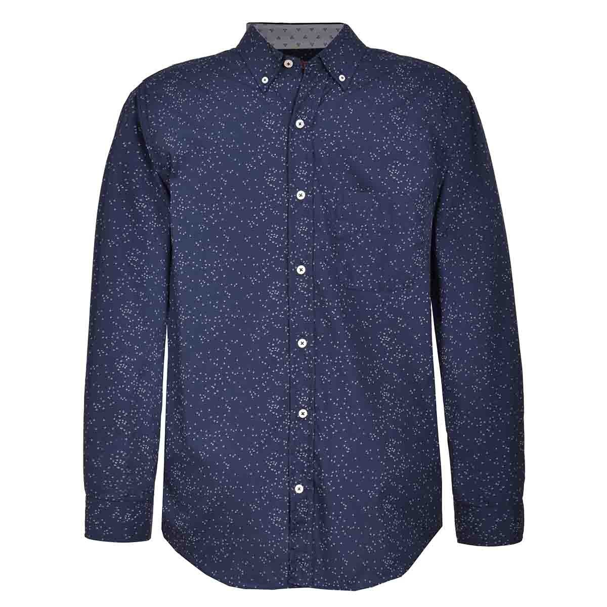 Camisa Manga Larga Estampada Marino J. Opus para Caballero