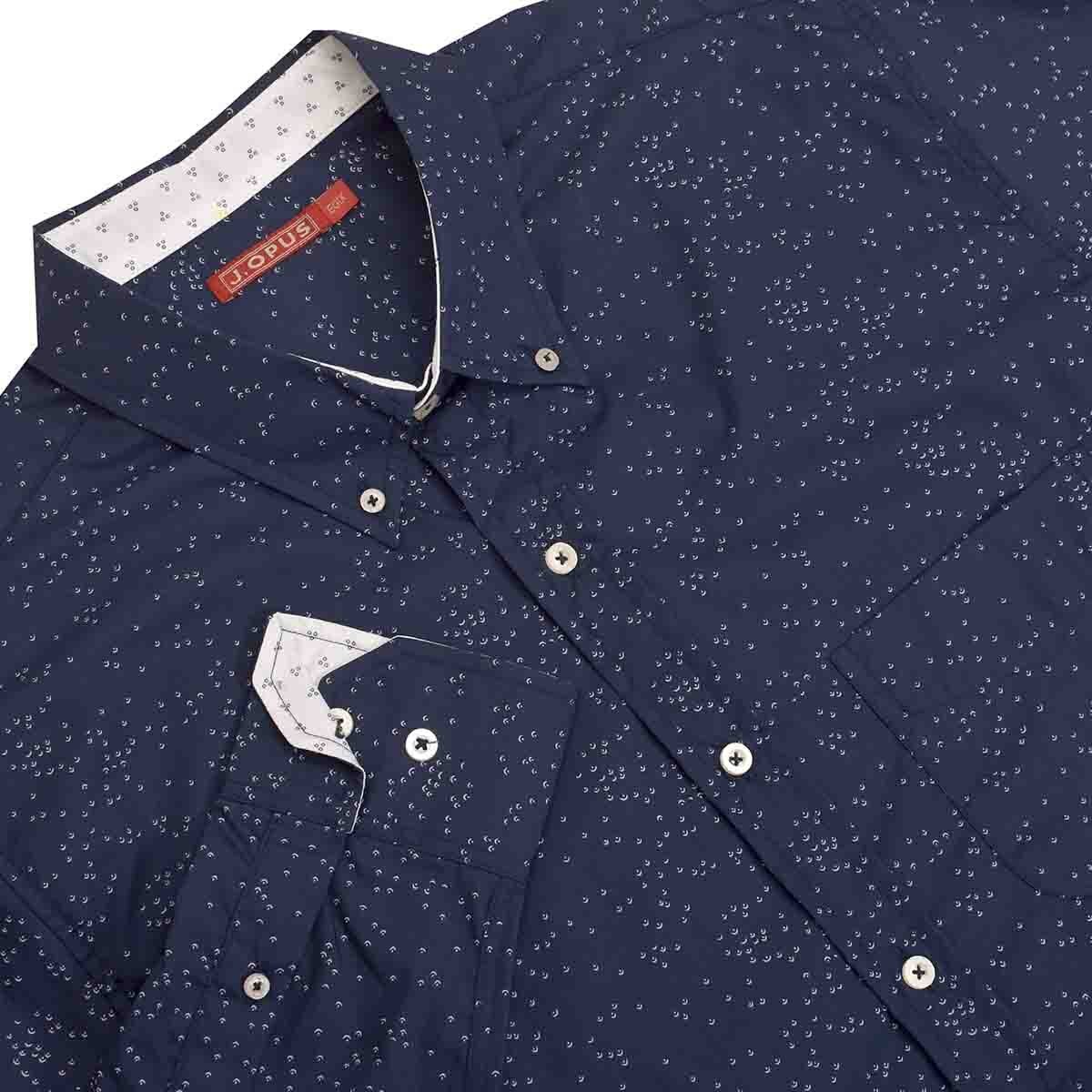Camisa Manga Larga Estampada Marino J. Opus para Caballero