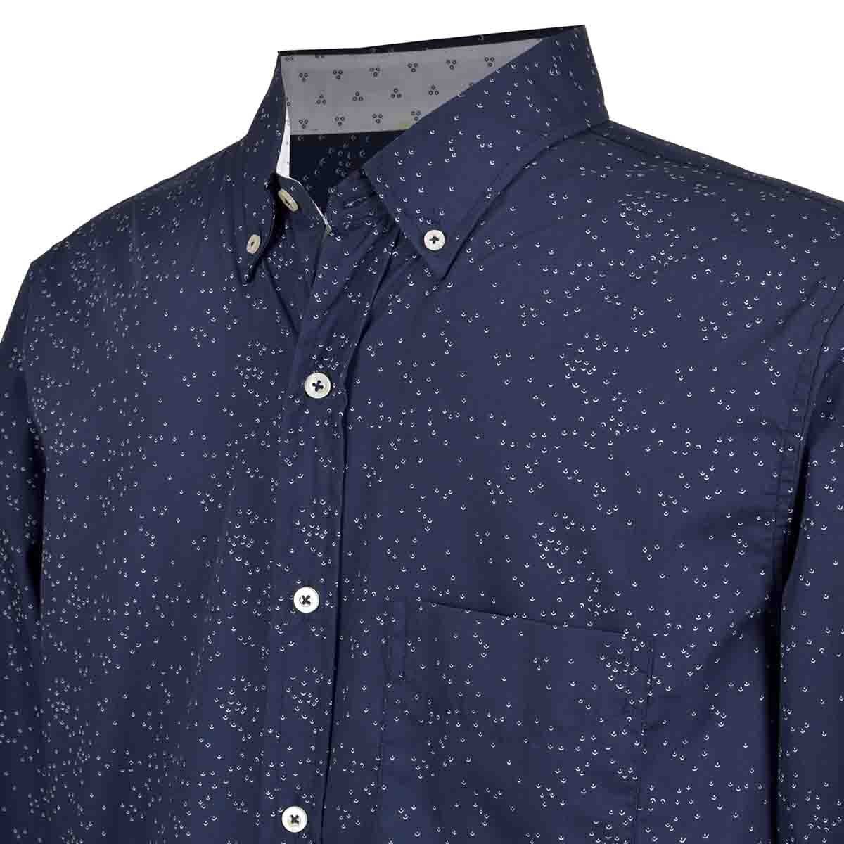 Camisa Manga Larga Estampada Marino J. Opus para Caballero